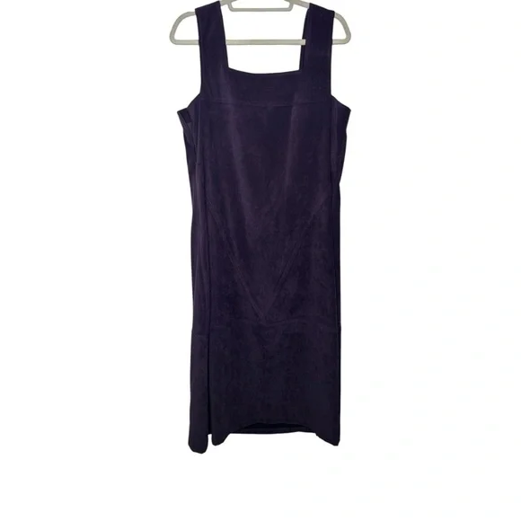 Harvé Benard Purple Faux Suede Sheath Dress Size 12 - Picture 6 of 6